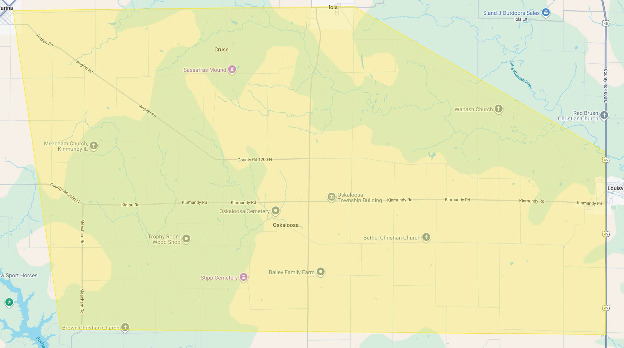Map of where the forestry crew will be working